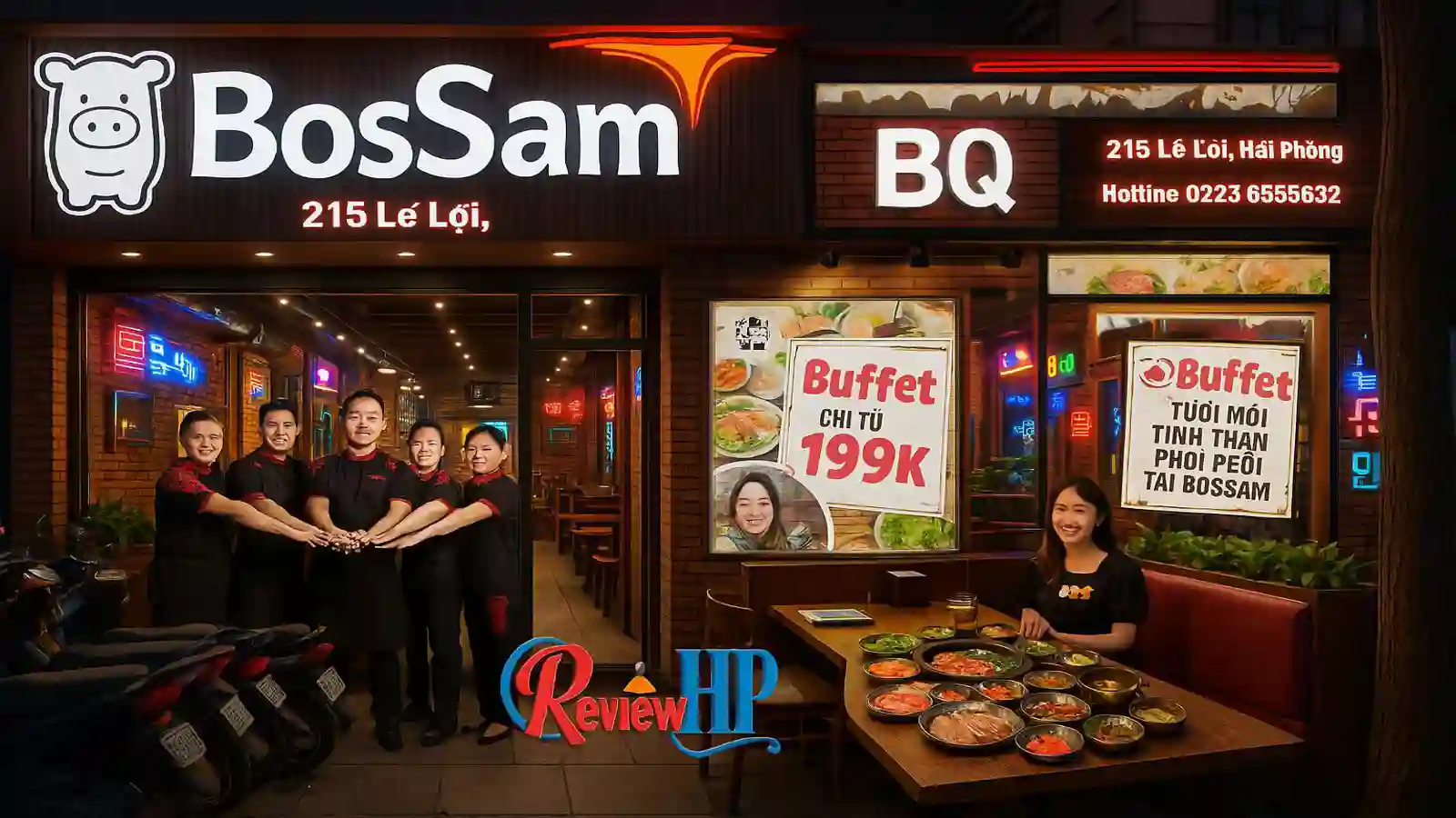 Review BosSam BBQ 83 Trần Phú Hải Phòng – Buffet chuẩn Hàn